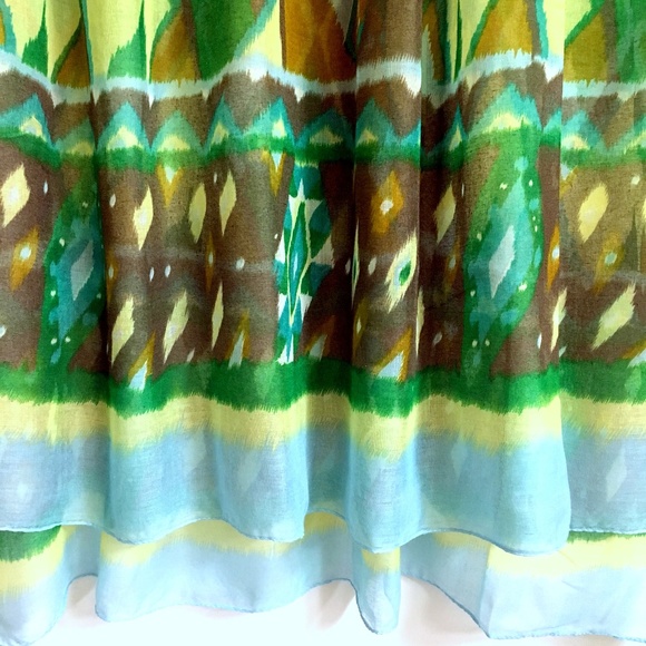 Geometric semi- sheer scarf shawl wrap NWT - Picture 3 of 8